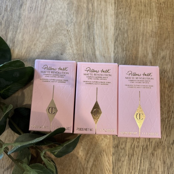Charlotte Tilbury Other - LOT OF 3 MINI Charlotte Tilbury Lipstick Matte Revolution Pillow Talk Med 0.03